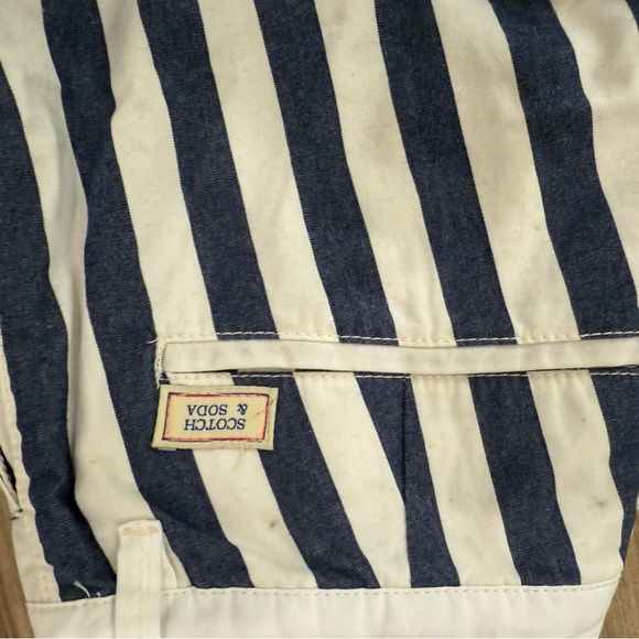 Scotch & Soda Striped Navy and White Shorts boy size 14 - Picture 4 of 8